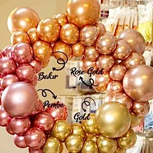 Rose Gold Krom Balon 50 Adet