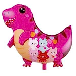 Dinozor Folyo Balon Pembe