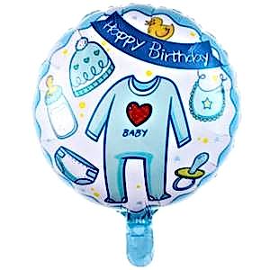 Baby Happy Birthday Folyo Balon Mavi