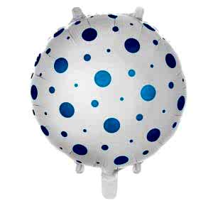 Mavi Puantiyeli Folyo Balon