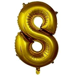 8 Rakam Folyo Balon Altın 76 cm