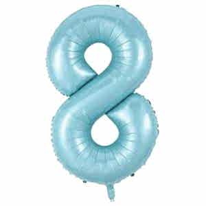 8 Rakam Folyo Balon Mavi 76 cm