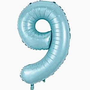 9 Rakam Folyo Balon Mavi 76 cm