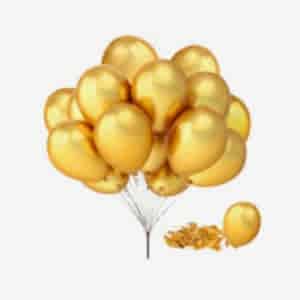 Metalik Balon Altın Renk 100 Adet