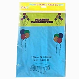 Mavi Plastik Masa Örtüsü