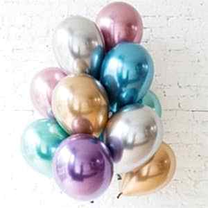 Karışık Renkli Krom Balon 50 Adet