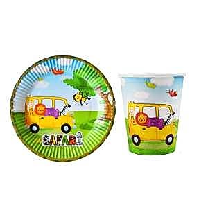 Safari Tabak Bardak Set 8 Adet