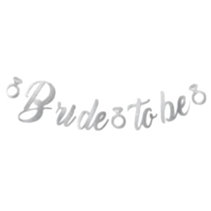 Bride To Be Gümüş Kaligrafi Banner