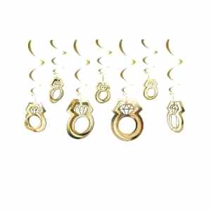 3D Yüzük Asmalı Tavan Süsü Gold