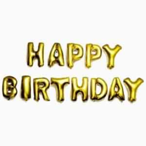 Happy Birthday Folyo Balon Gold 40 cm