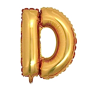 D Harfi Folyo Balon Altın 100 cm